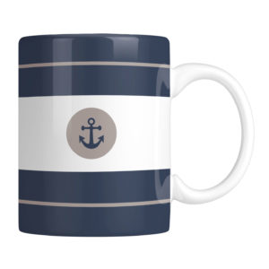 Tasse Maritim Anker Blau Kuestenglueck