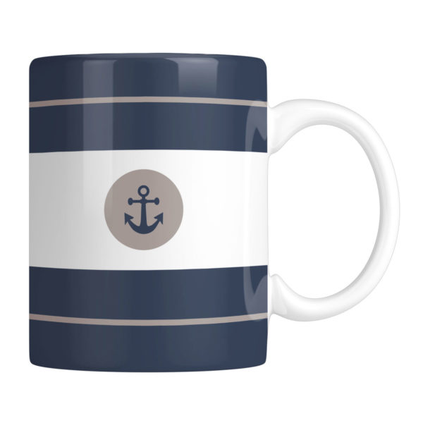 Tasse Maritim Anker Blau Kuestenglueck