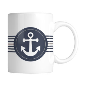 Tasse Maritim Anker Weiss Kuestenglueck