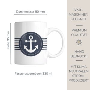 Tasse Maritim Anker Weiss Kuestenglueck Info