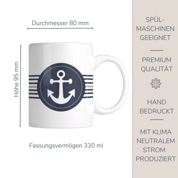 Tasse Maritim Anker Weiss Kuestenglueck Info
