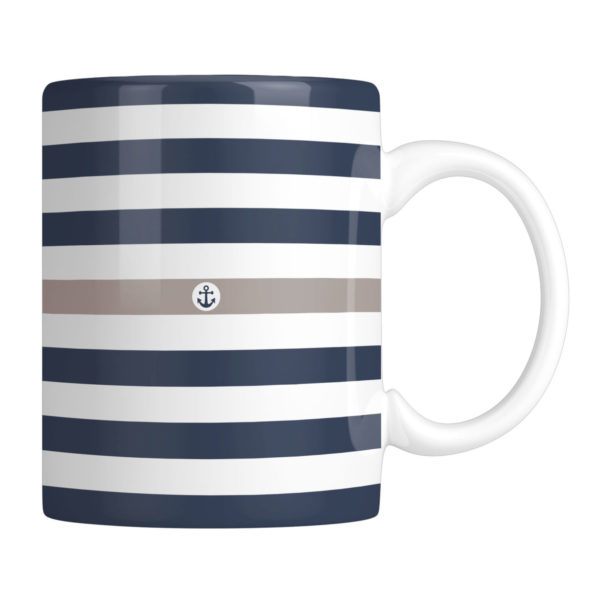 Tasse Maritim Streifen Elegant Kuestenglueck