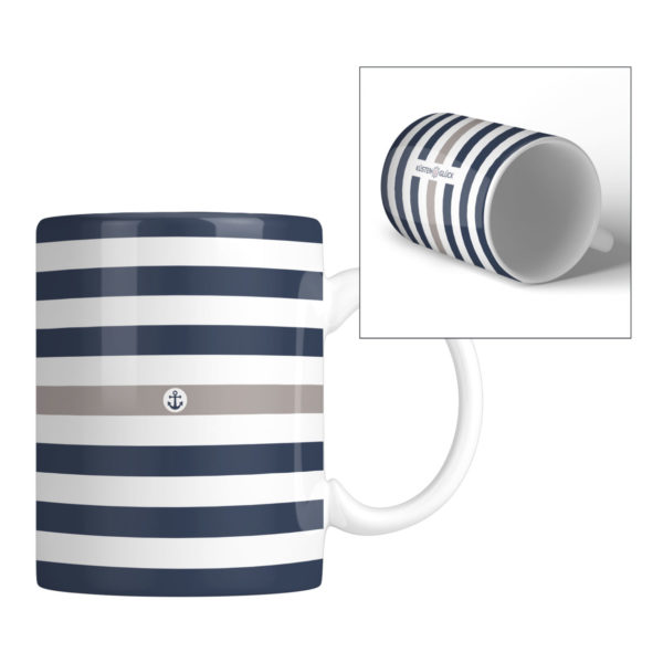 Tasse Maritim Streifen Elegant Kuestenglueck Duo2