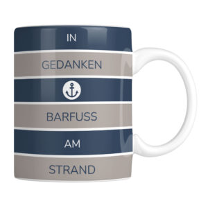 Tasse Maritim Barfuss Kuestenglueck