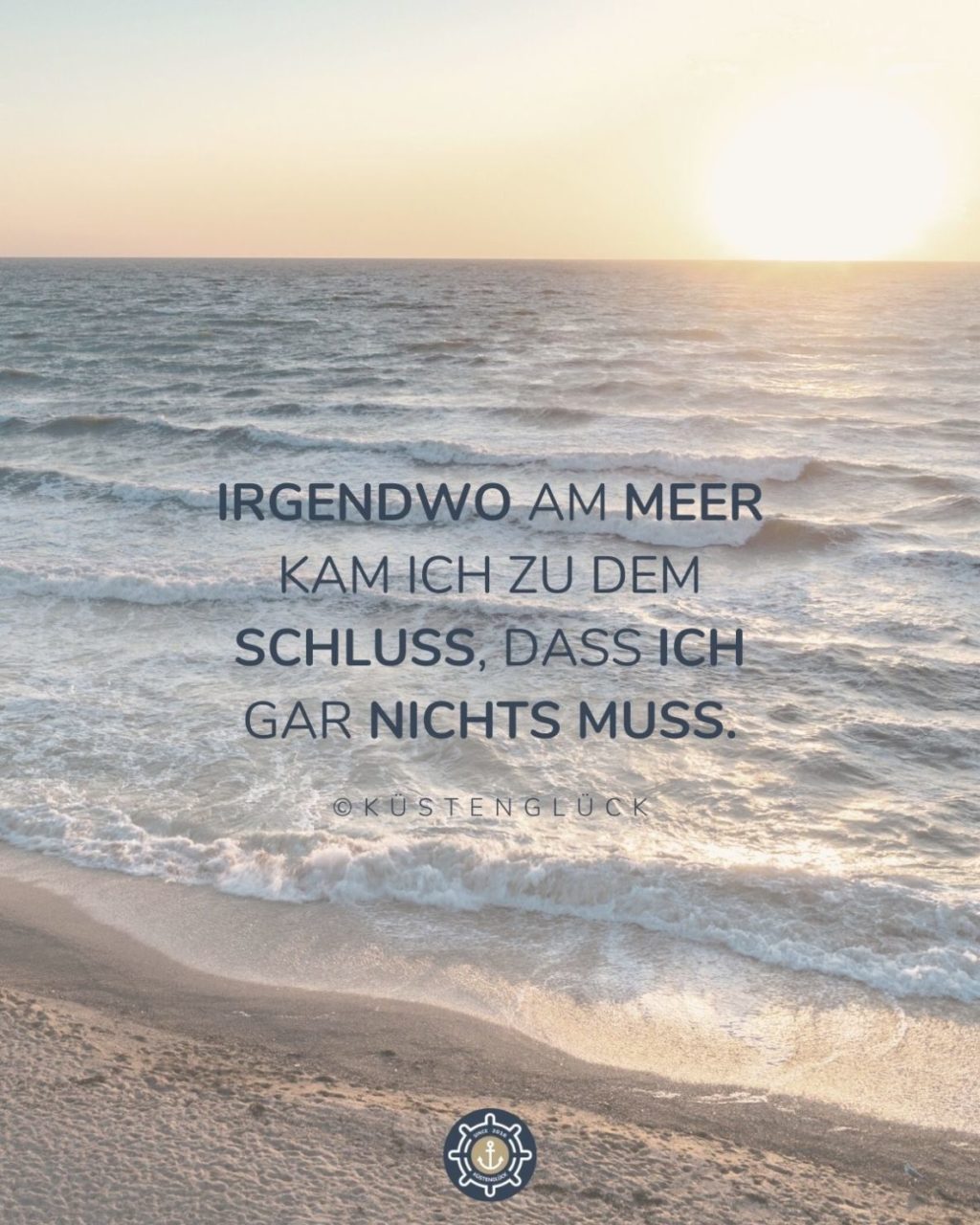 Lebensweisheit Spruch Meer Kuestenglueck