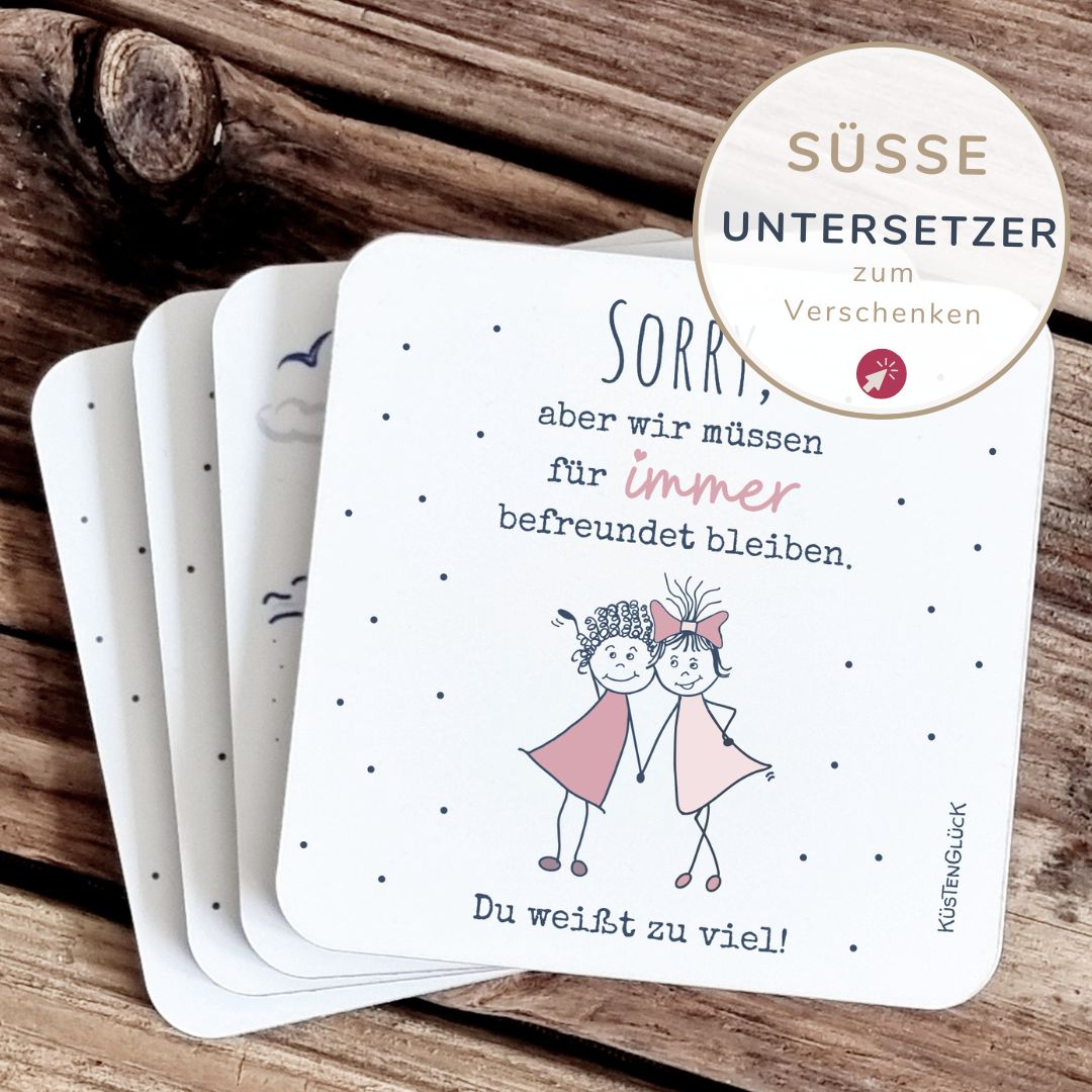 Untersetzer Geschenk Freundin