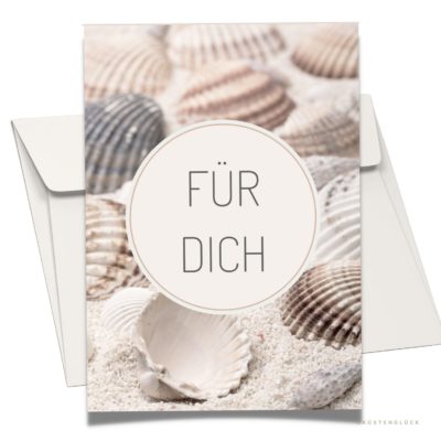 Grußkarte Muschel Produkt Kuestenglueck