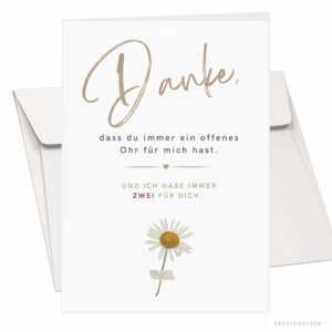 Grußkarte Offenes Ohr Kuestenglueck