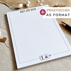 Notizblock A5 Post Für Dich 50 Blatt Kuestenglueck