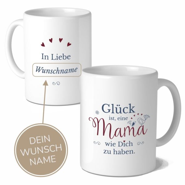 Personalisierte Tasse Muttertag Mit Wunschnamen Mama GlÜck, Geschenk, Geburtstag KÜstenglÜck