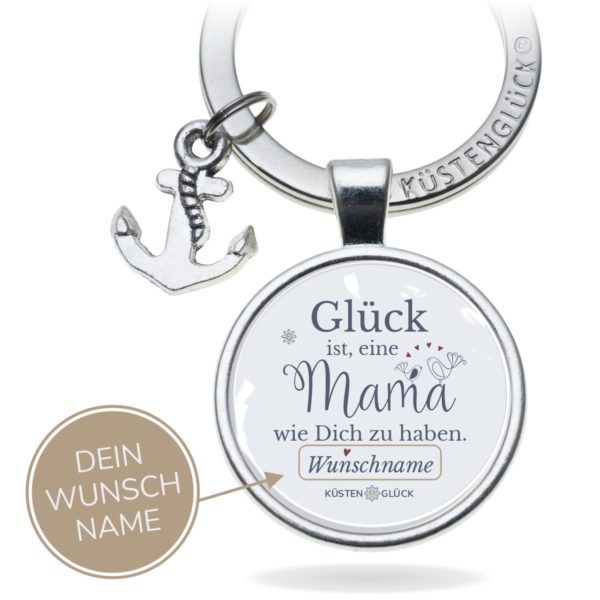 Personalisierter Schlüsselanhänger Muttertag Mit Wunschnamen Mama GlÜck, Geschenk, Geburtstag KÜstenglÜck