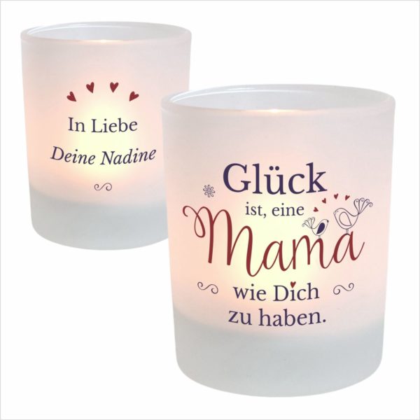 Personalisiertes Kerzenglas Muttertag Mit Wunschnamen Mama GlÜck, Geschenk, Geburtstag KÜstenglÜck