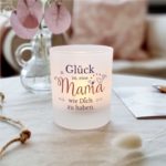 Personalisiertes Kerzenglas Muttertag Mit Wunschnamen Mama GlÜck, Geschenk, Geburtstag KÜstenglÜck