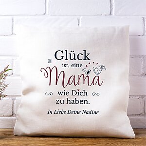 Personalisiertes Kissen Muttertag Mit Wunschnamen Mama GlÜck, Geschenk, Geburtstag KÜstenglÜck