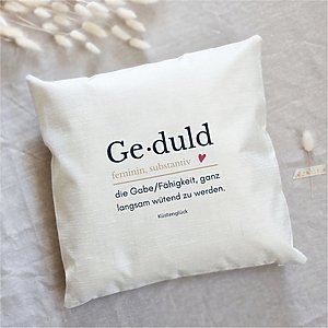 Geduld Definition Kissen Geschenk 1