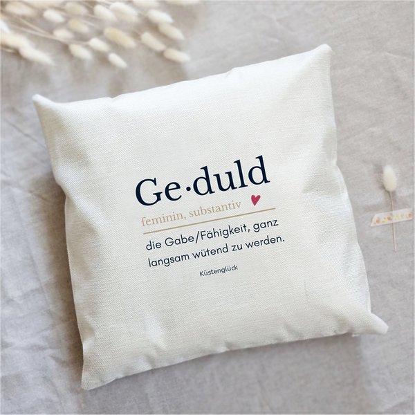 Geduld Definition Kissen Geschenk 1