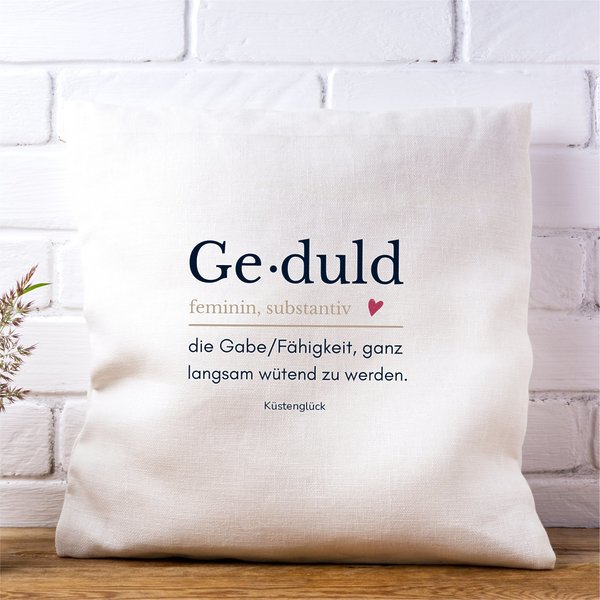 Geduld Definition Kissen Geschenk 2