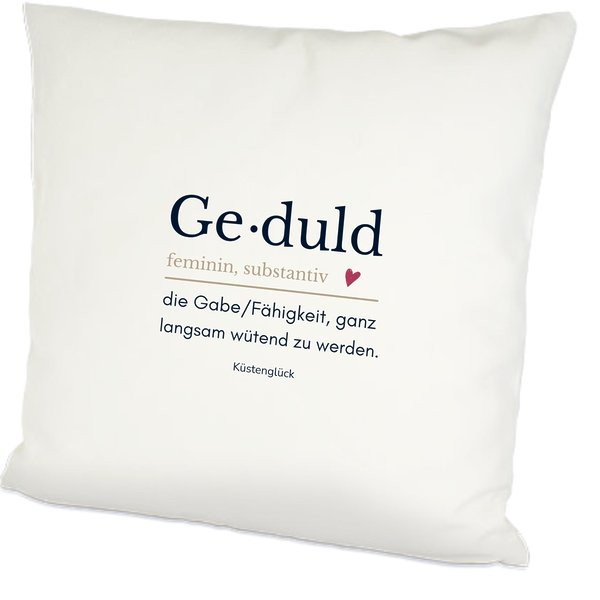 Geduld Definition Kissen Geschenk