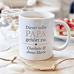 Personalisierte Tasse Vatertag Mit Wunschnamen Toller Papa, Geschenk, Geburtstag KÜstenglÜck 1