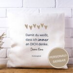 Personalisiertes Kissen Mit Wunschnamen Ich Denk An Dich Geschenk Geburtstag KÜstenglÜck