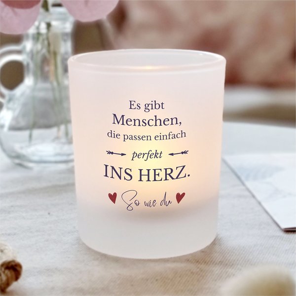 2personalisiertes Kerzenglas Mit Spruch Perfekt Ins Herz, Geschenkidee, Geburtstag KÜstenglÜck 3