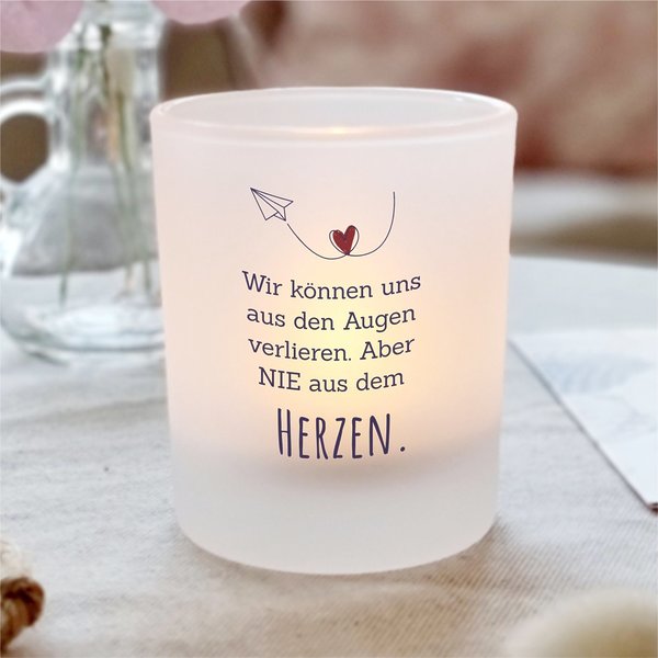 Personalisiertes Kerzenglas Mit Spruch Im Herzen, Geschenkidee, Geburtstag KÜstenglÜck 1