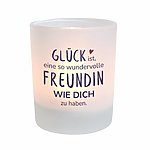 Kerzenglas Freundin Glücksfreundin Geschenk Geburtstag Kuestenglueck Frei