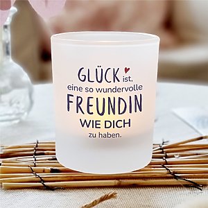 Kerzenglas Freundin Glücksfreundin Geschenk Geburtstag Kuestenglueck