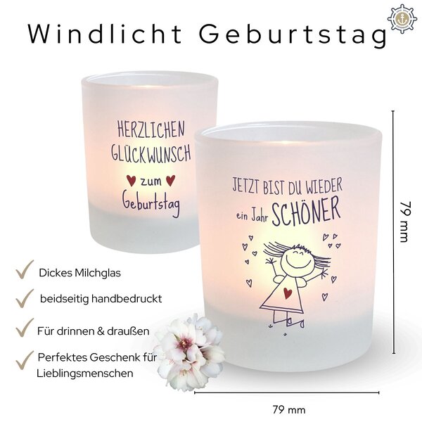 Kerzenglas Geburtstag Geschenk Freunde Kuestenglueck Beschreibung
