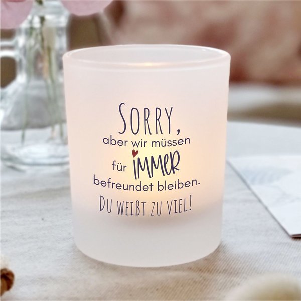 Personalisiertes Kerzenglas Mit Spruch Für Immer Befreundet, Geschenkidee, Geburtstag KÜstenglÜck 3