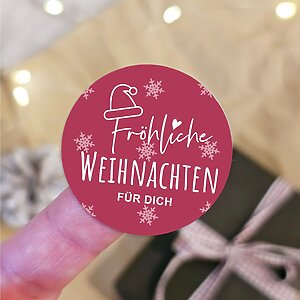 Aufkleber Fröhliche Weihnachten Küstenglück