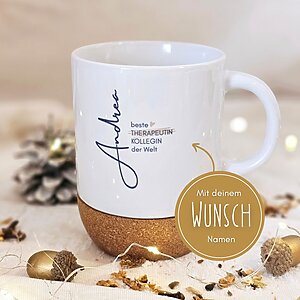 Personalisierte Tasse Kork Beste Kollegin, Geschenk, Geburtstag Neu