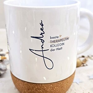 Personalisierte Tasse Kork Beste Kollegin, Geschenk, Geburtstag Neu2