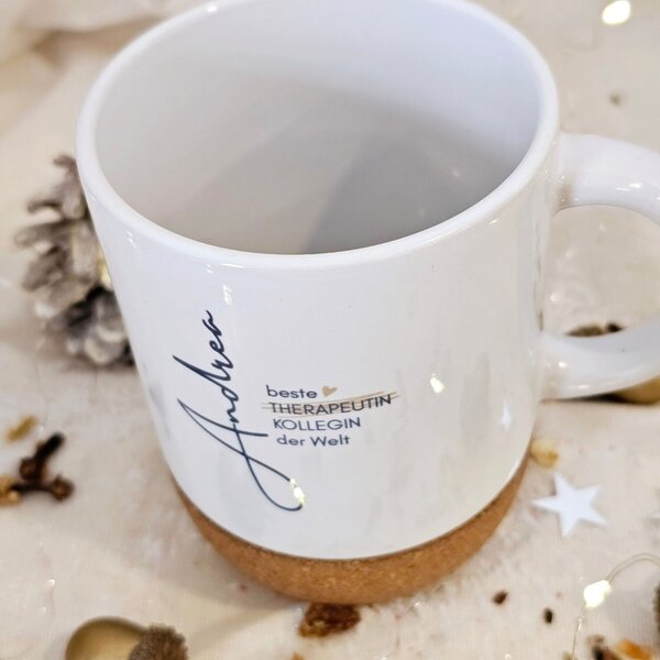 Personalisierte Tasse Kork Beste Kollegin, Geschenk, Geburtstag Neu3