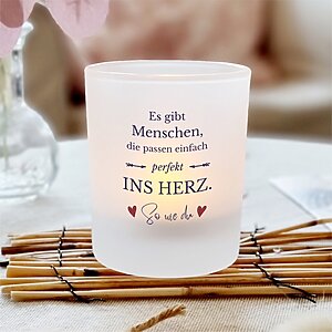 Kerzenglas Mit Spruch Perfekt Ins Herz, Geschenkidee, Geburtstag KÜstenglÜck Nicht Personalisiert