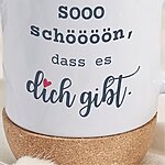 Tasse Kork So Schön, Geschenk, Geburtstag