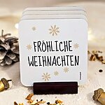 Untersetzer Froehliche Weihnachten Set Geschenkidee Kuestenglueck