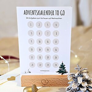 Adventskalender To Go Weiß Beige Schwarz Kuestenglueck Front