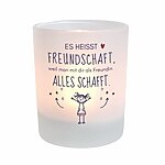 Kerzenglas Mit Spruch Freundschaft, Geschenkidee, Geburtstag Kuestenglueck