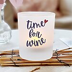 Windlicht Wine Time Kuestenglueck Ideal als Geschenk für Weinliebhaber zum Geburtstag oder Mädelsabend