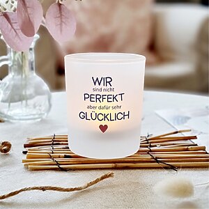 Windlicht Familie aus Glas als persönliches Geschenk für dich und deine Familie I für drinnen und draußen I zum Verschenken