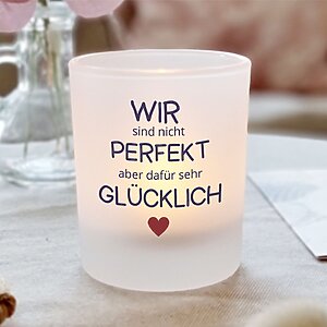 Windlicht Familie aus Glas als persönliches Geschenk für dich und deine Familie I für drinnen und draußen I zum Verschenken Kuestenglueck