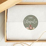Oster Aufkleber Sticker Liebe Ostergruesse Grün Rosa Osterhase Geschenkaufkleber Kuestenglueck3