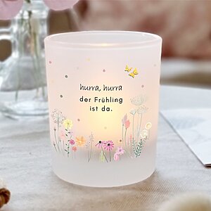 Windlicht Freude Frühling Ist Da Geschenk Geburtstag Kuestenglueck