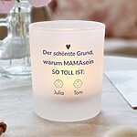 Personalisiertes Kerzenglas Muttertag Mit Wunschnamen Mama Sein Geschenk, Geburtstag Kuestenglueck