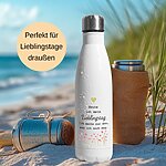 Thermosflasche Edelstahl Trinkflasche 500ml Lieblingstag Weiß 15 Kuestenglueck