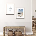 Meer Sprüche Poster-Set Balsam für die Seele I Spruch „Meer ist Balsam für die Seele“ I 2 Stück DIN A4, 210 X 297 mm I Mattes 300 g/m² Fine-Art Premiumpapier I zauberhafte Meer Bilder Wanddeko I Motiv: Strand, Düne, Sand, Meer, Wellen I beige, blau, Schwarz, Boho, Landhaus, Skandi, Lieferung erfolgt ohne Rahmen