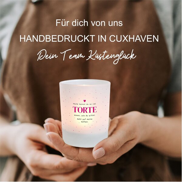 Kerzenglas Torte Geschenk Geburtstag Freude Kuestenglueck