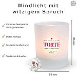 Windlicht Torte Geburtstag Lustiger Spruch Witziges Geschenk Frau Pink Kerze