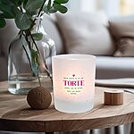 Windlicht Torte Geburtstag Lustiger Spruch Witziges Geschenk Frau Pink Kerze3